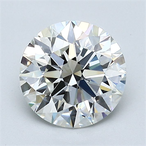 Picture of Natural Diamond 1.80 Carats, Round with Excellent Cut, I Color, IF Clarity and Certified by GIA