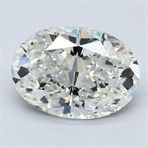 Picture of Natural Diamond 1.51 Carats, Oval with  Cut, I Color, VVS2 Clarity and Certified by GIA