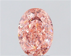 Picture of Lab Grown Diamond 1.55 Carats, Oval with  Cut, Fancy Vivid Pink Color, VS2 Clarity and Certified by IGI