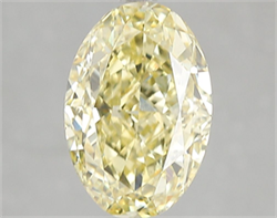 Picture of Lab Grown Diamond 3.06 Carats, Oval with  Cut, Fancy Intense Yellow Color, VS1 Clarity and Certified by IGI
