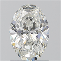 Natural Diamond 1.20 Carats, Oval with  Cut, G Color, SI1 Clarity and Certified by GIA
