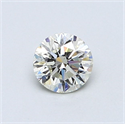 Natural Diamond 0.52 Carats, Round with Very Good Cut, L Color, VS2 Clarity and Certified by GIA