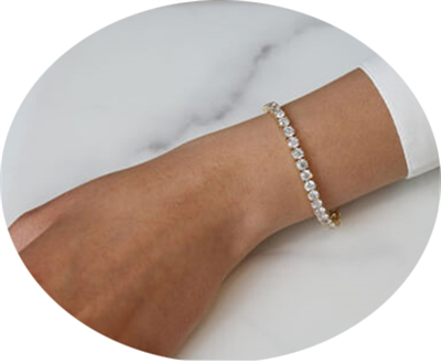 5.60 carat tennis bracelet E+ VS1+ IDEAL-CUT!