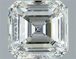 Picture of Natural Diamond 3.01 Carats, Asscher with  Cut, I Color, VVS1 Clarity and Certified by GIA
