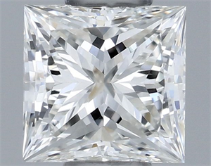Picture of Natural Diamond 0.30 Carats, Princess with  Cut, F Color, VVS1 Clarity and Certified by GIA