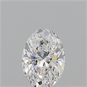 Natural Diamond 0.50 Carats, Oval with  Cut, D Color, VS1 Clarity and Certified by GIA