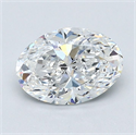 Natural Diamond 1.30 Carats, Oval with  Cut, E Color, VS2 Clarity and Certified by GIA
