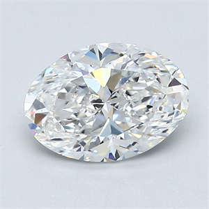Picture of Natural Diamond 1.30 Carats, Oval with  Cut, E Color, VS2 Clarity and Certified by GIA