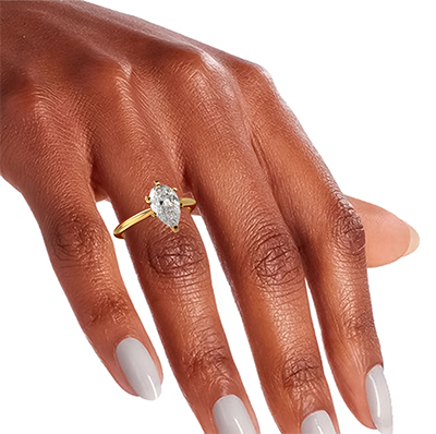 Pear 6 prongs Classic solitaire engagement ring settings