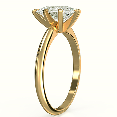 Pear 6 prongs Classic solitaire engagement ring settings
