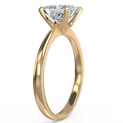 Princess solitaire engagement ring setting