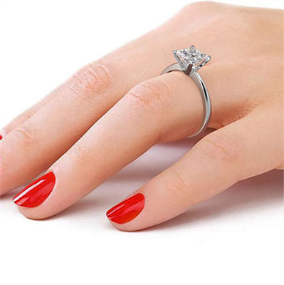 Princess solitaire engagement ring setting