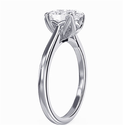 Oval Tulip solitaire engagement ring setting