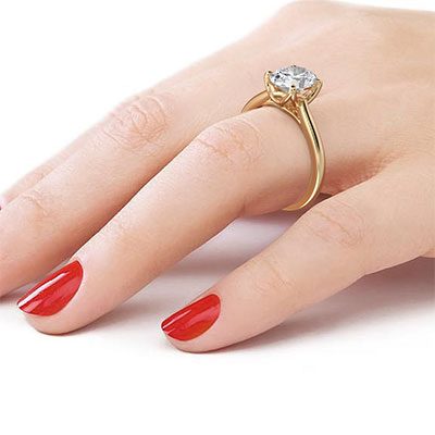 Oval Tulip solitaire engagement ring setting