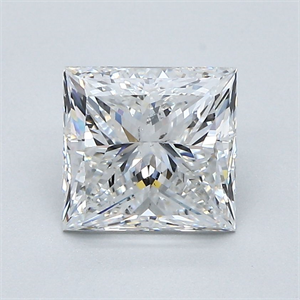 Picture of Natural Diamond 2.00 Carats, Princess with  Cut, E Color, SI1 Clarity and Certified by GIA