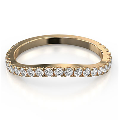 Matching wedding ring set with 0.43 carat diamonds