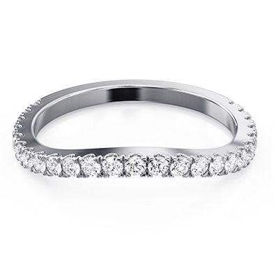 Matching wedding ring set with 0.43 carat diamonds