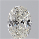 Natural Diamond 0.40 Carats, Oval with  Cut, H Color, VS1 Clarity and Certified by GIA