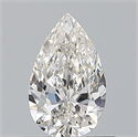 Natural Diamond 0.52 Carats, Pear with  Cut, H Color, VVS1 Clarity and Certified by GIA