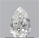 Natural Diamond 0.50 Carats, Pear with  Cut, H Color, VVS2 Clarity and Certified by GIA