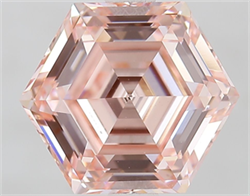 Picture of Lab Grown Diamond 2.40 Carats, HEXAGONAL with  Cut, Fancy Vivid Pink Color, VVS2 Clarity and Certified by IGI