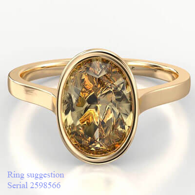 2.05 Carats, Oval Diamond with Very Good Cut, Natural fancy Brown Yellow, SI2 GIA, Stock 1421065