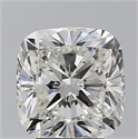 Natural Diamond 4.05 Carats, Cushion with  Cut, H Color, VVS2 Clarity and Certified by GIA