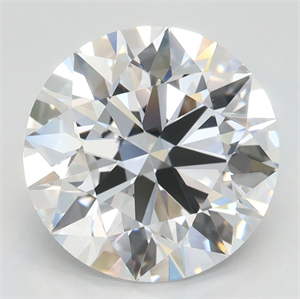 Picture of Lab Grown Diamond 3.19 Carats, Round with Ideal Cut, D Color, IF Clarity and Certified by IGI
