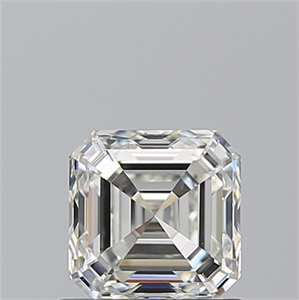 Picture of Natural Diamond 0.93 Carats, Asscher with  Cut, J Color, VS1 Clarity and Certified by GIA