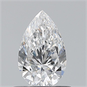 Natural Diamond 0.54 Carats, Pear with  Cut, D Color, VS1 Clarity and Certified by GIA