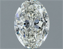 Natural Diamond 0.80 Carats, Oval with  Cut, H Color, SI1 Clarity and Certified by IGI