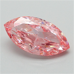 Picture of Lab Grown Diamond 2.21 Carats, Marquise with  Cut, Fancy Vivid Pink Color, VS1 Clarity and Certified by IGI
