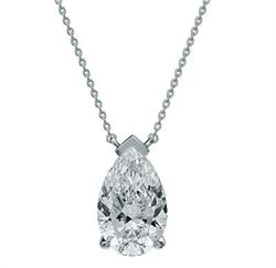Picture of 2.00 carat E VS1 Lab Diamond. Fixed Pendant for Pear Shapes
