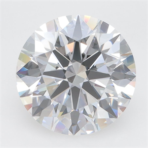Picture of Lab Grown Diamond 3.77 Carats, Round with Excellent Cut, D Color, IF Clarity and Certified by GIA