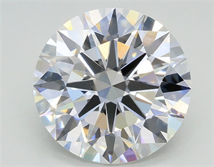 Picture of Lab Grown Diamond 3.05 Carats, Round with Excellent Cut, E Color, VVS2 Clarity and Certified by GIA