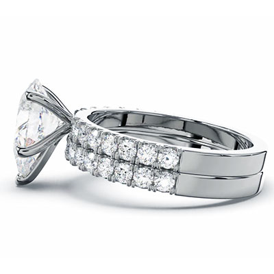 Diamonds bridal set for larger diamonds of all shapes