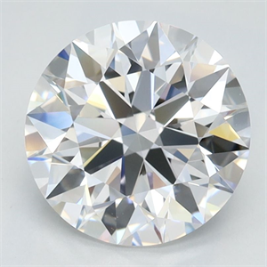 Picture of Lab Grown Diamond 2.05 Carats, Round with Ideal Cut, D Color, IF Clarity and Certified by IGI