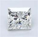 Natural Diamond 2.30 Carats, Princess with  Cut, I Color, VS2 Clarity and Certified by GIA