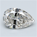 Diamante Natural 6.05 quilates, De pera , Color J, claridad SI2 y certificado GIA