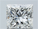 Natural Diamond 1.00 Carats, Princess with  Cut, G Color, VVS1 Clarity and Certified by GIA