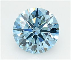 Picture of Lab Grown Diamond 2.01 Carats, Round with Ideal Cut, Fancy Vivid Blue Color, VVS2 Clarity and Certified by IGI