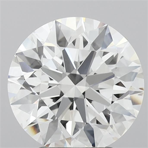 Picture of Lab Grown Diamond 3.08 Carats, Round with Ideal Cut, E Color, VVS2 Clarity and Certified by IGI
