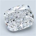 Diamante Natural 2.51 quilates, Del cojín , Color D, claridad VVS1 y certificado GIA