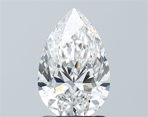 Picture of Natural Diamond 1.55 Carats, Pear with  Cut, F Color, VS1 Clarity and Certified by GIA