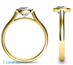 Picture of Bezel solitaire engagement ring for all shapes