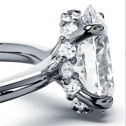 Picture of Low Profile, Hidden Halo Oval Engagement Ring Setting