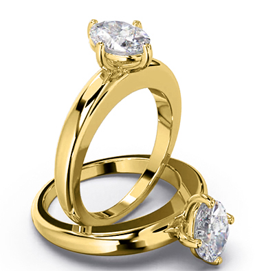 Bold Solitaire engagement ring setting for all shapes