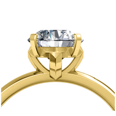 Novo Classic solitaire gold engagement ring setting
