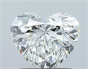 Diamante Natural 1.01 quilates, Corazón , Color G, claridad VVS1 y certificado GIA