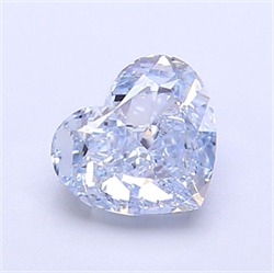 Picture of Lab Grown Diamond 1.77 Carats, Heart with  Cut, Fancy Intense Blue Color, VVS2 Clarity and Certified by IGI